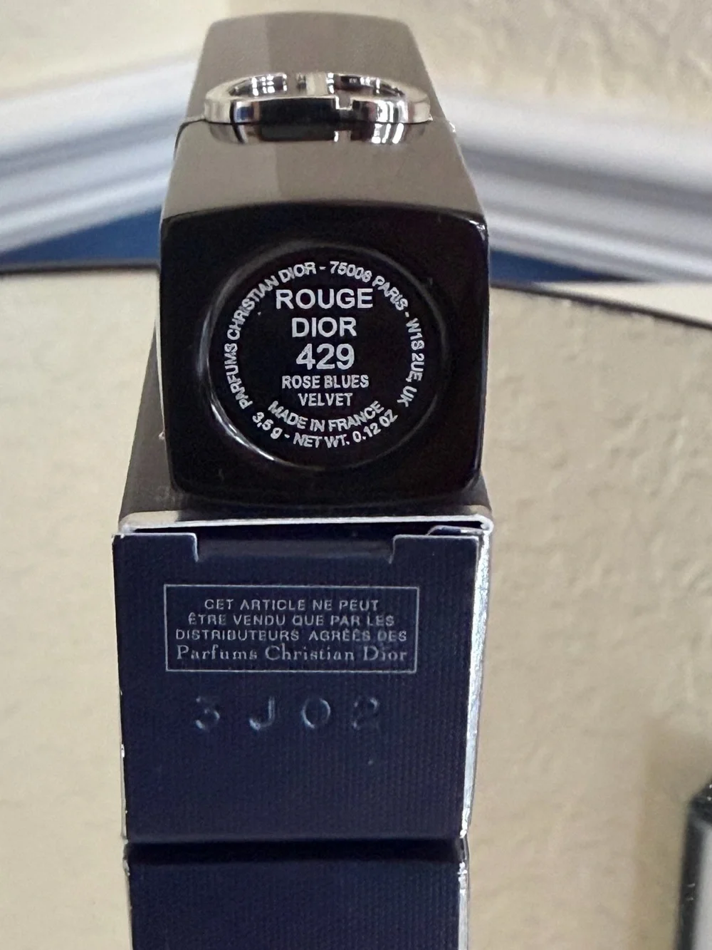 Rouge Dior Couture Colour Lipstick in shade 429 Rose Blues Velvet finish